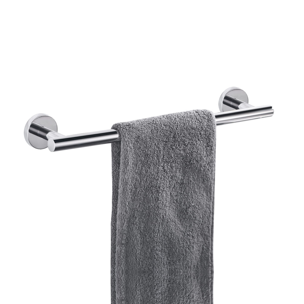 Nolimas Brushed Nickel Bath Towel Bar Single Bars Towel Rack Rod Classic Wall Mounted SUS304 Stainless Steel Bathroom Towel Holder Toilet Kitchen Towel Shelf Single Layer,16 inches