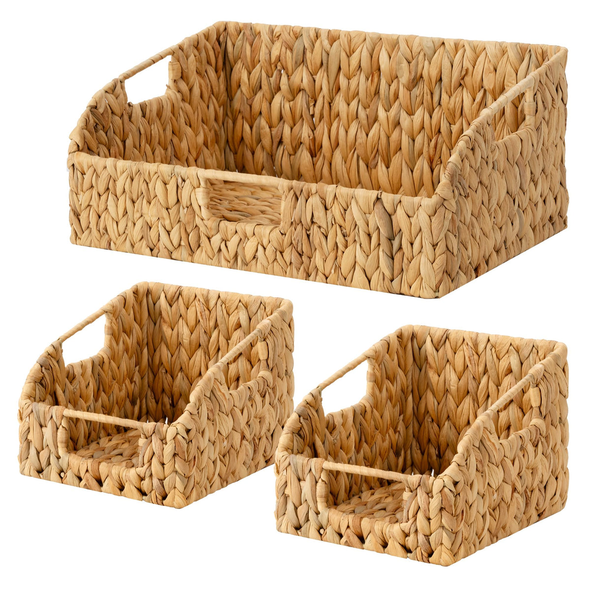 StorageWorks Wicker Baskets for Organizing,Brown Baskets for Storage,2-Pack