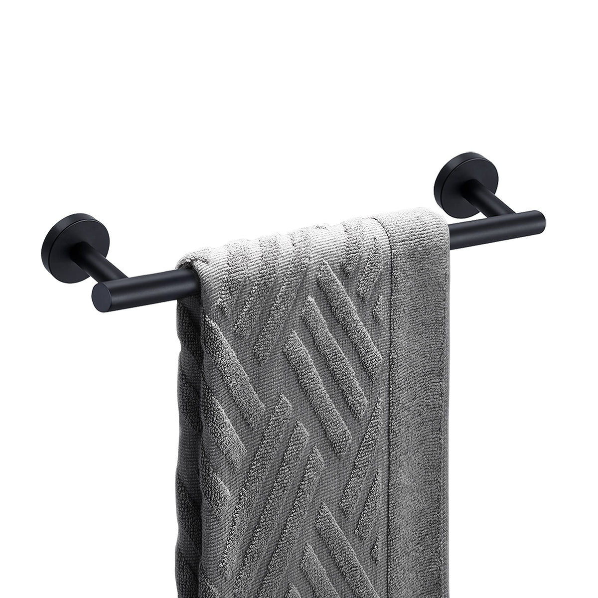 Nolimas Brushed Nickel Bath Towel Bar Single Bars Towel Rack Rod Classic Wall Mounted SUS304 Stainless Steel Bathroom Towel Holder Toilet Kitchen Towel Shelf Single Layer,16 inches