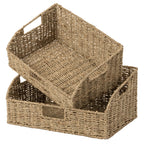 StorageWorks Wicker Baskets for Organizing,Brown Baskets for Storage,2-Pack