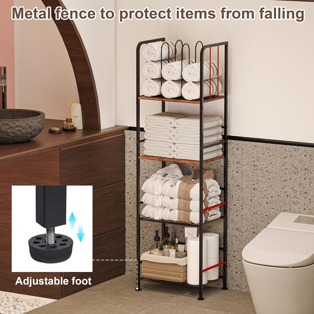 4-Tier Freestanding Towel Racks for Bathroom, Towel Rack Stand