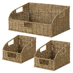 StorageWorks Wicker Baskets for Organizing,Brown Baskets for Storage,2-Pack