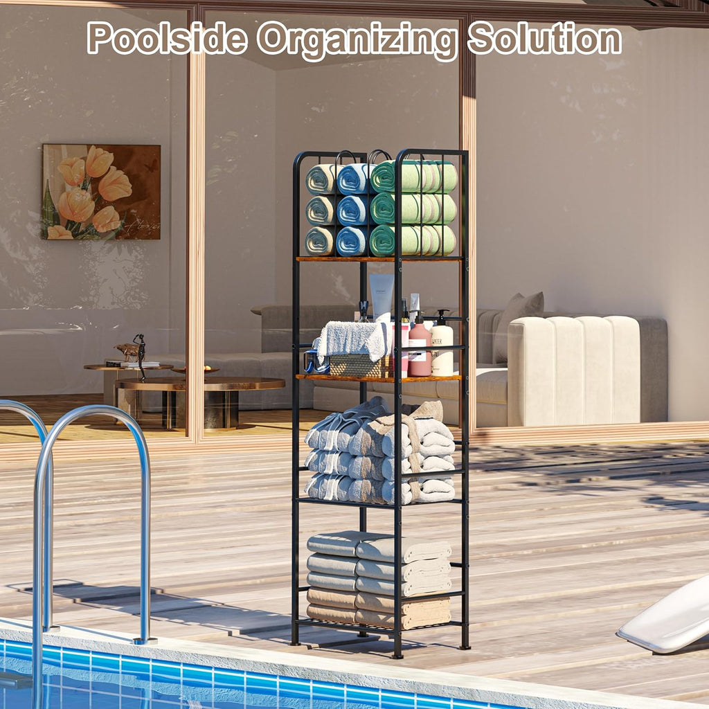 4-Tier Freestanding Towel Racks for Bathroom, Towel Rack Stand