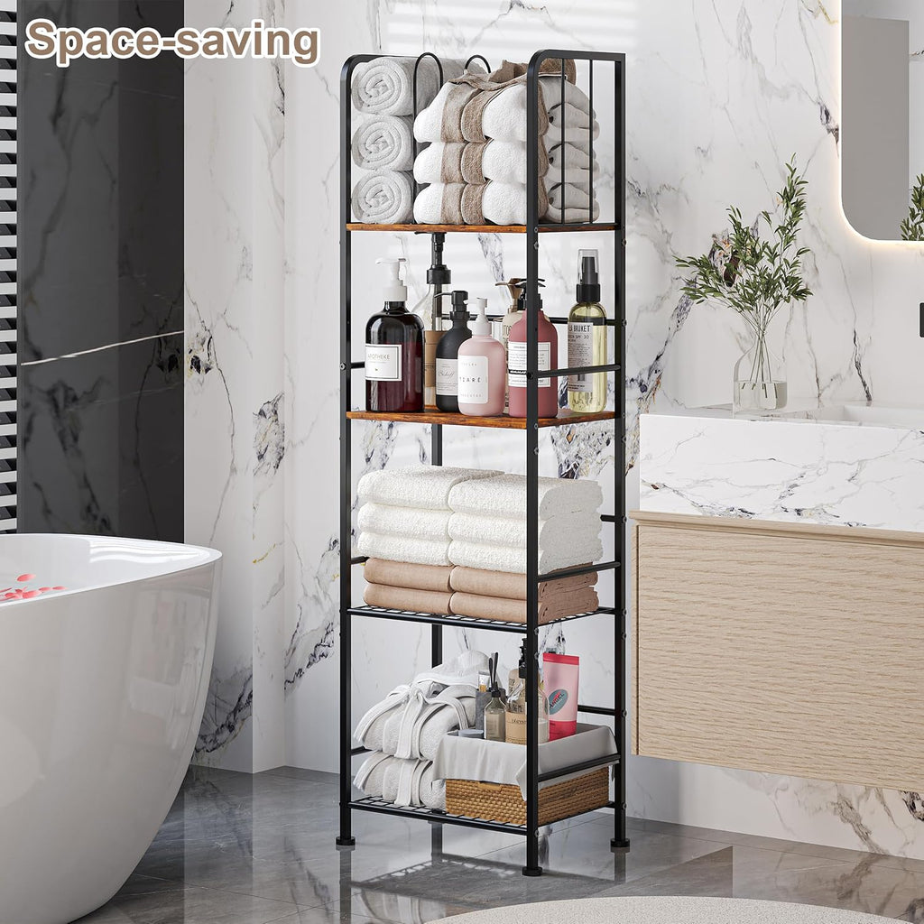 4-Tier Freestanding Towel Racks for Bathroom, Towel Rack Stand