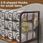 3-Tier Freestanding Cabinet Towel Rack Metal Stand